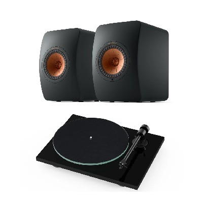 KEF LS50 Wireless II Pro-Ject Vinyl Set Carbon Black